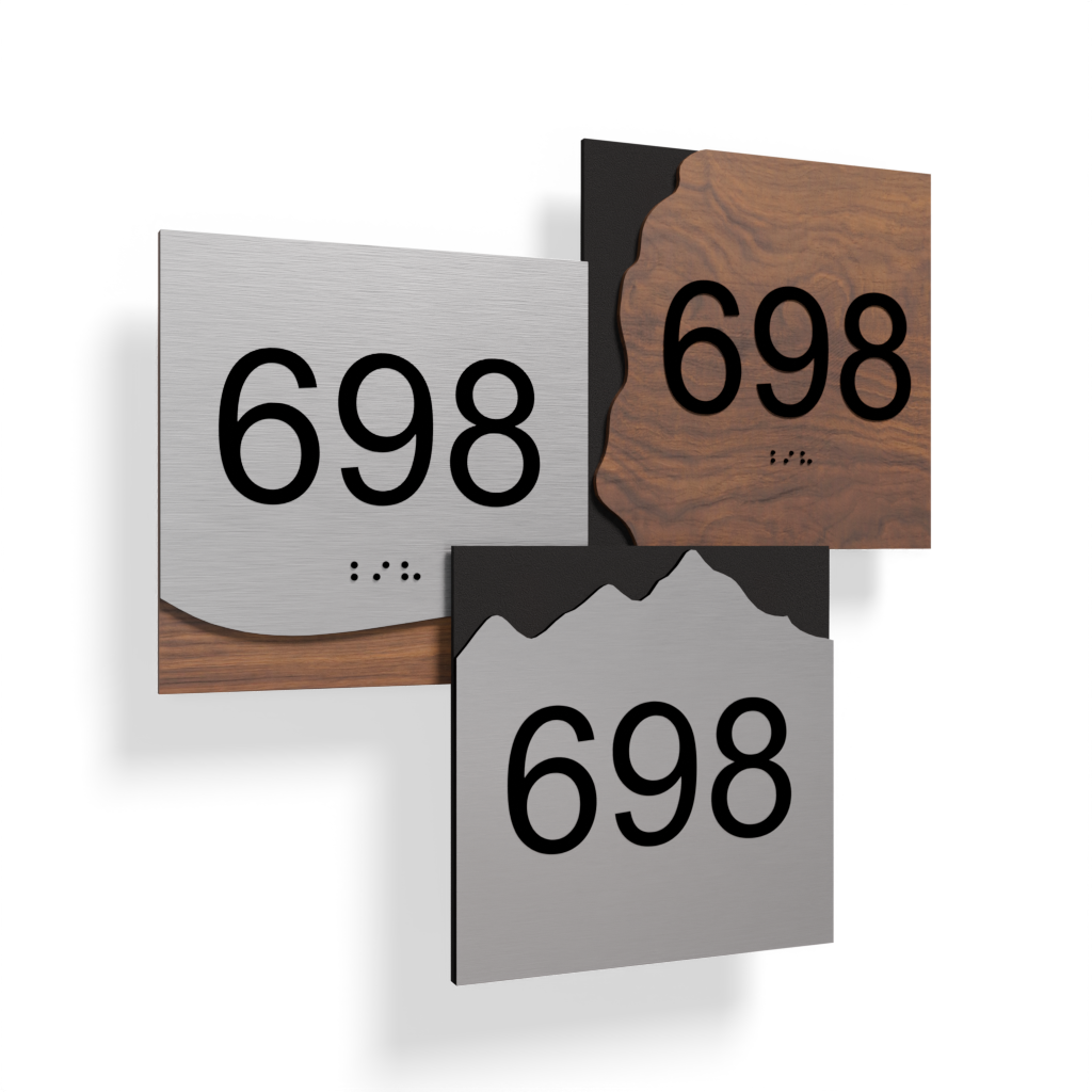 Plaque Signalétique de numéros de porte intérieure