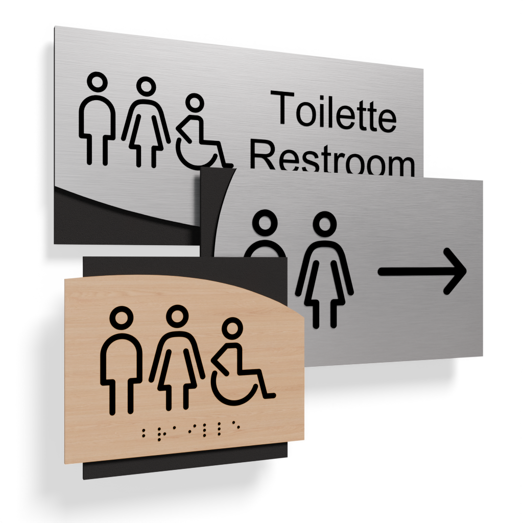 Signalétique pour toilettes / douches
